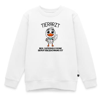 Tierarzt - Kinder Premium Organic Sweatshirt - Weiß - Vorne - AI Model Kid Male (0cm)