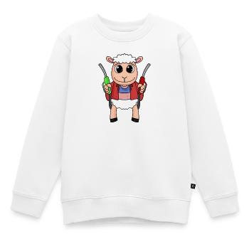 Tankwart Schaf Tankstelle - Kinder Premium Organic Sweatshirt - Weiß - Vorne - AI Model Kid Male (0cm)