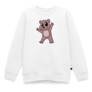 Bär - Kinder Premium Organic Sweatshirt - Weiß - Vorne - AI Model Kid Male (0cm)