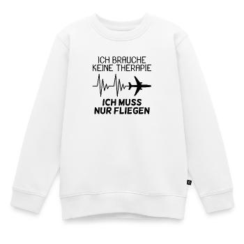Flugzeug Reise Urlaub Tourist Reise - Kinder Premium Organic Sweatshirt - Weiß - Vorne - AI Model Kid Male (0cm)