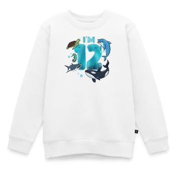 12. Geburtstag Unterwasserwelt - Kinder Premium Organic Sweatshirt - Weiß - Vorne - AI Model Kid Male (0cm)