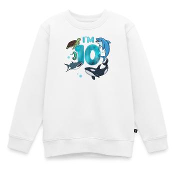 10. Geburtstag Unterwasserwelt - Kinder Premium Organic Sweatshirt - Weiß - Vorne - AI Model Kid Male (0cm)