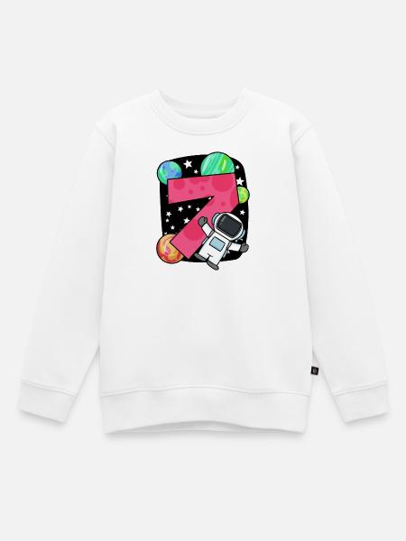 7 Geburtstag Junge - 7 Jahre alt - Ich bin 7 - Kinder Premium Organic Sweatshirt - Weiß