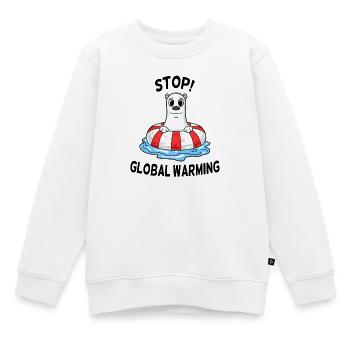 Klimawandel Klimaschutz - Kinder Premium Organic Sweatshirt - Weiß - Vorne - AI Model Kid Male (0cm)
