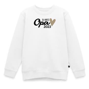 Opa 2023 - Opa werden - Bald Opa - Kinder Premium Organic Sweatshirt - Weiß - Vorne - AI Model Kid Male (0cm)
