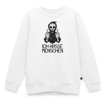 Ich hasse Menschen - Kinder Premium Organic Sweatshirt - Weiß - Vorne - AI Model Kid Male (0cm)