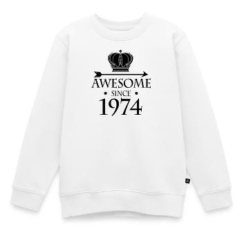 Born in 1974 - Fantastic since 1974 - Kids Premium Organic Sweatshirt - white - Front - AI Model Kid Male (0cm)