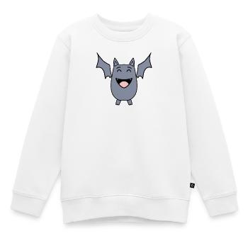 Fledermaus - Kinder Premium Organic Sweatshirt - Weiß - Vorne - AI Model Kid Male (0cm)