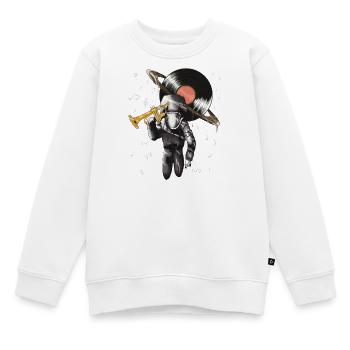 Space DJ Alien Kunsthandwerk - Kinder Premium Organic Sweatshirt - Weiß - Vorne - AI Model Kid Male (0cm)