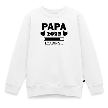 Papa 2023 - Papa werden - Kinder Premium Organic Sweatshirt - Weiß - Vorne - AI Model Kid Male (0cm)
