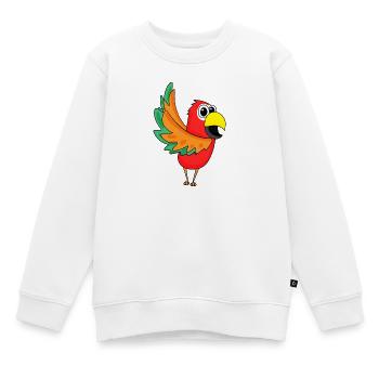 Papagei Dschungel - Kinder Premium Organic Sweatshirt - Weiß - Vorne - AI Model Kid Male (0cm)