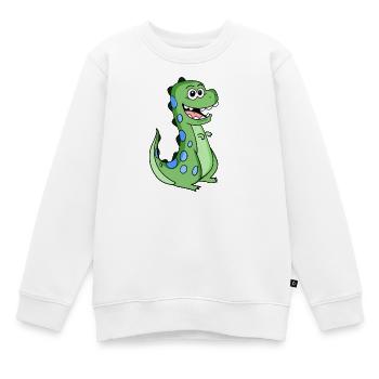 Dino Zahnlücke Kleinkind Milchzahn - Kinder Premium Organic Sweatshirt - Weiß - Vorne - AI Model Kid Male (0cm)