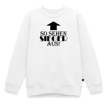 Sieger Erster Gewinner - Kinder Premium Organic Sweatshirt - Weiß - Vorne - AI Model Kid Male (0cm)