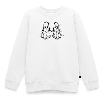 Geister Gespenster - Kinder Premium Organic Sweatshirt - Weiß - Vorne - AI Model Kid Male (0cm)