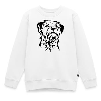 Tête de Border Terrier - Sweat Premium enfant bio - blanc - Devant - AI Model Kid Male (0cm)