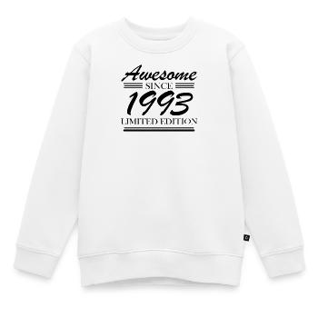 1993 - Jahrgang 1993 - Fantastisch seit 1993 - Kinder Premium Organic Sweatshirt - Weiß - Vorne - AI Model Kid Male (0cm)