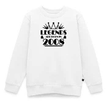 2008 - Jahrgang 2008 - Kinder Premium Organic Sweatshirt - Weiß - Vorne - AI Model Kid Male (0cm)