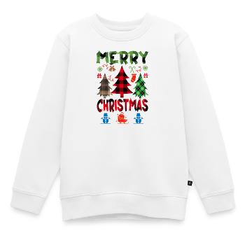 Noël, noël, noël, noël, noël, noël, noël, noël - Sweat Premium enfant bio - blanc - Devant - AI Model Kid Male (0cm)