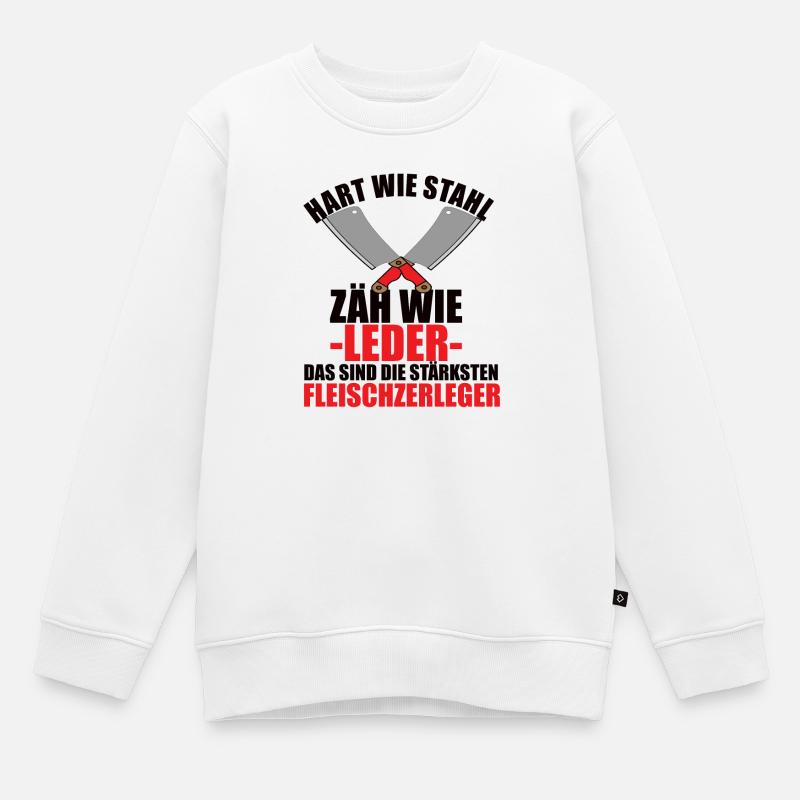 Fleischer Metzger Zerleger Schlachter - Kinder Premium Organic Sweatshirt - Weiß