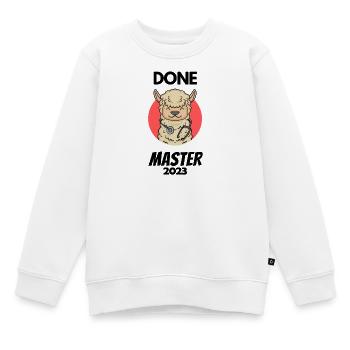 Master 2023 - Kinder Premium Organic Sweatshirt - Weiß - Vorne - AI Model Kid Male (0cm)