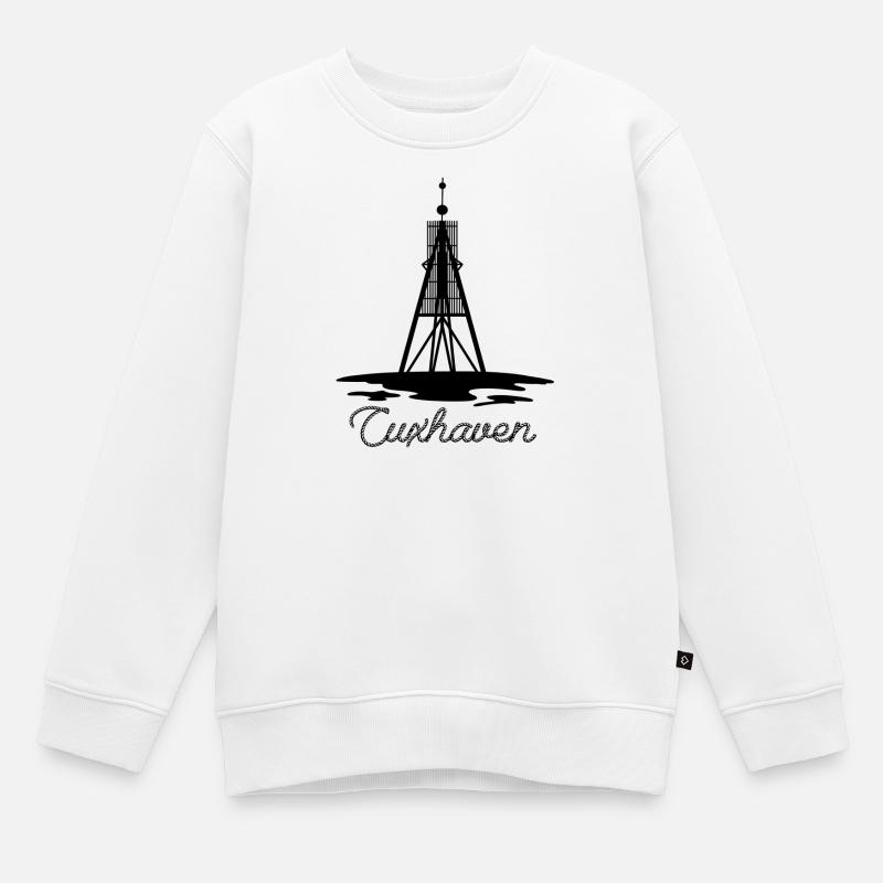 Kugelbake Cuxhaven - Kinder Premium Organic Sweatshirt - Weiß