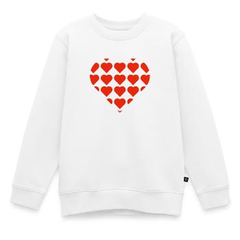 Saint-Valentin, Saint-Valentin, Saint-Valentin - Sweat Premium enfant bio - blanc - Devant - AI Model Kid Male (0cm)