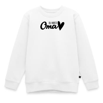 Oma Geschenk - Du wirst Oma - werdende Oma - Kinder Premium Organic Sweatshirt - Weiß - Vorne - AI Model Kid Male (0cm)