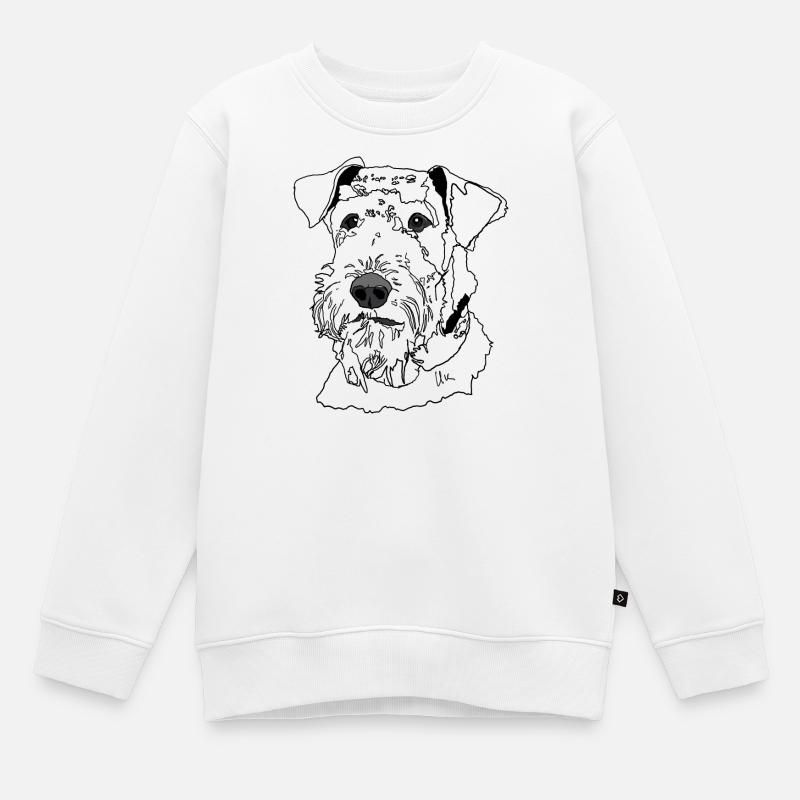 Airedale Terrier - Sweat Premium enfant bio - blanc