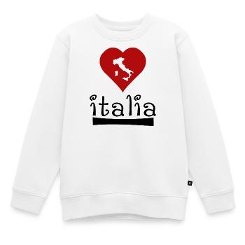 Italia - Kinder Premium Organic Sweatshirt - Weiß - Vorne - AI Model Kid Male (0cm)