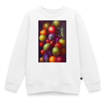 Früchte - Kinder Premium Organic Sweatshirt - Weiß - Vorne - AI Model Kid Male (0cm)
