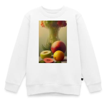 Früchte - Kinder Premium Organic Sweatshirt - Weiß - Vorne - AI Model Kid Male (0cm)