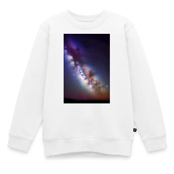 Weltall und Planeten - Kinder Premium Organic Sweatshirt - Weiß - Vorne - AI Model Kid Male (0cm)