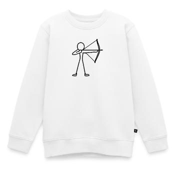Archer à l’arc à l’arc à l’arc - Sweat Premium enfant bio - blanc - Devant - AI Model Kid Male (0cm)
