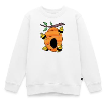 Biene Bienen Bienennest Wespen Wespennest Nest - Kinder Premium Organic Sweatshirt - Weiß - Vorne - AI Model Kid Male (0cm)