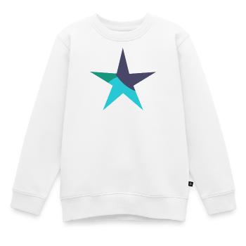 ETOILE. ETOILES. STAR. FÊTE. ANNIVERSAIRE. NOËL - Sweat Premium enfant bio - blanc - Devant - AI Model Kid Male (0cm)