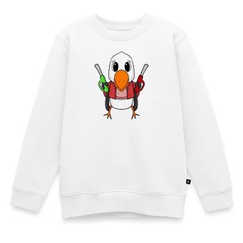 Tankwart Möwe Tankstelle - Kinder Premium Organic Sweatshirt - Weiß - Vorne - AI Model Kid Male (0cm)