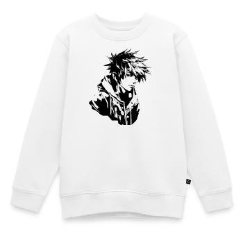 Anime Boy Design - Sweat Premium enfant bio - blanc - Devant - AI Model Kid Male (0cm)