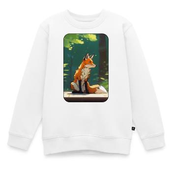 Fuchs im Wald - Kinder Premium Organic Sweatshirt - Weiß - Vorne - AI Model Kid Male (0cm)
