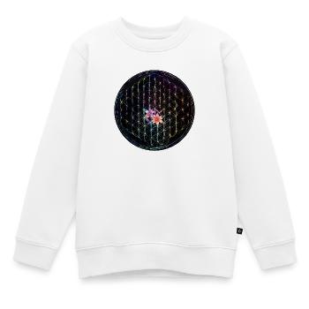 Regenbogen Lebensblume Design - Kinder Premium Organic Sweatshirt - Weiß - Vorne - AI Model Kid Male (0cm)