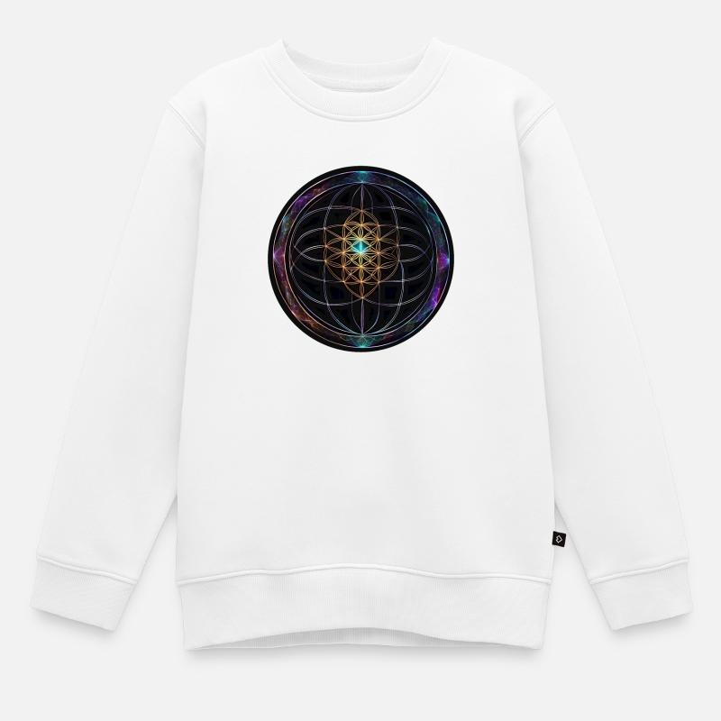 Disques Metatron Mandala Glow - Sweat Premium enfant bio - blanc