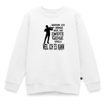 Zweite Geige Violine Klassik Orchester Musiker - Kinder Premium Organic Sweatshirt - Weiß - Vorne - AI Model Kid Male (0cm)