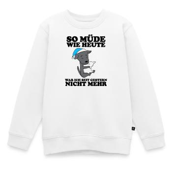 Müde Spruch Verschlafen Schlafen Ausschlafen Faul - Kinder Premium Organic Sweatshirt - Weiß - Vorne - AI Model Kid Male (0cm)