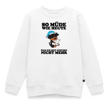 Müde Spruch Verschlafen Schlafen Ausschlafen Faul - Kinder Premium Organic Sweatshirt - Weiß - Vorne - AI Model Kid Male (0cm)