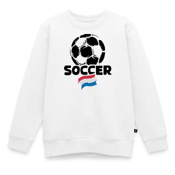 Niederlande Soccer Ball Flagge Fußballteam Logo - Kinder Premium Organic Sweatshirt - Weiß - Vorne - AI Model Kid Male (0cm)