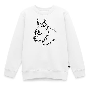 Luchs - Kinder Premium Organic Sweatshirt - Weiß - Vorne - AI Model Kid Male (0cm)
