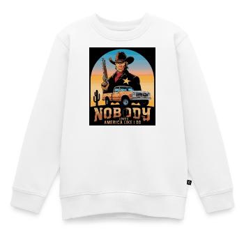 Shérif du Texas - Sweat Premium enfant bio - blanc - Devant - AI Model Kid Male (0cm)