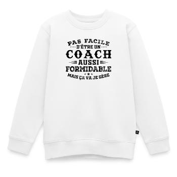 Tolles Geschenk für Amazing Coach - Kinder Premium Organic Sweatshirt - Weiß - Vorne - AI Model Kid Male (0cm)