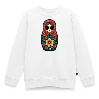 Russian Girl! Matroschka Russisch Sonnenbrille - Kinder Premium Organic Sweatshirt - Weiß - Vorne - AI Model Kid Male (0cm)