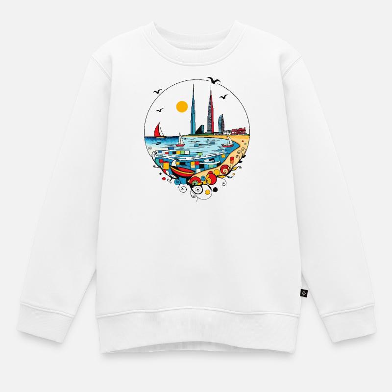 Dubai - Kinder Premium Organic Sweatshirt - Weiß