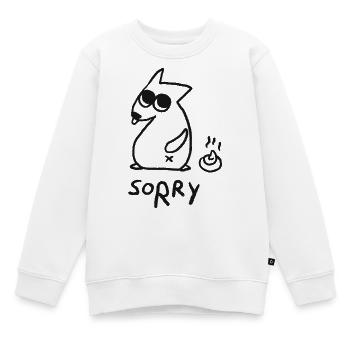 Oops… Sorry! Skizzenhafter Hund Humor - Kinder Premium Organic Sweatshirt - Weiß - Vorne - AI Model Kid Male (0cm)